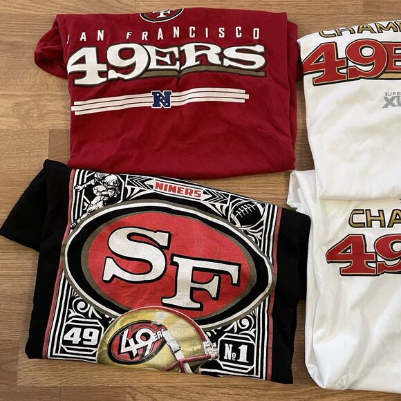 4pc San Francisco 49ers T-Shirts Bundle Size Large Lot NFL FOOTBALL - Picture 3 of 12